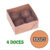Kit 10~50 Caixas Basic Kraft Para 4 Doces C4658 Com Tampa De Acetato Brigadeiro Trufa Bombom Ideia