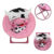 Cadeira Moon Infántil Camping Dobrável Bichinhos Vaquinha Importway Cor Rosa