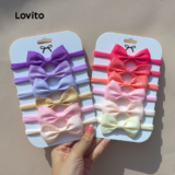 Lovito Linda Faixa De Cabeça Com Laço Liso Para Bebês E Crianças LCS099040