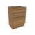 Balcão 3 Gavetas Kappesberg Celeste 100% MDF Nogueira 60cm