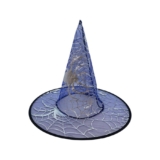 Chapéu de Bruxa Transparente Azul – Aranha Prata – Halloween – 1 unidade – Rizzo