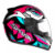 Capacete Moto Fechado Spark Dragon Viseira Cristal Preto c/ Rosa Inmetro Tamanho 60 – EBF