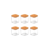 Kit de potes herméticos Ou 6 peças 150ml Linha keep – Natural