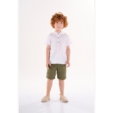 Bata em Algodão e Linho Infantil para Menino Up Baby