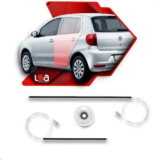 Cabos de Aço Maquina De Vidro Traseiro VW Fox Spacefox Crossfox 4 Portas