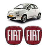 Adesivos Para Fiat 500 2009/2017 Emblemas Vermelho Generico