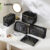Lovito Casual Simples À Prova D’Água Nylon Capacidade Bolsas De Maquiagem Para Mulheres LCS09031