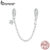Bamoer 925 Prata Esterlina Encantos Contas Corrente De Segurança Estrela Lua Design Diy Para Pulseira Presentes Mulher S
