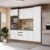 Cozinha Compacta Celeste Kappesberg 100% MDF Nogueira/Branco 240cm
