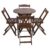 Jogo De Mesa Dobravel Com 4 Cadeiras Tampo Redondo 70X70 Imbuia – Marrom