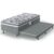 Cama Box c/ Auxiliar Conjugado Solteiro: Colchão Ortopédico D28 ProDormir Advanced Gray (88x188x43) – Probel