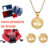Kit Colar Brincos Feminino Arvore Da Vida Folheado a Our 18k Conjunto Caixa De Presente Para Es