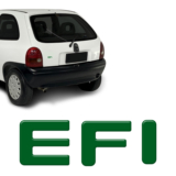 Adesivo EFI Corsa Verde Traseiro Resinado Modelo Original