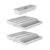 Kit de organizador de talheres, facas e utensílios Ou 3 peça Branco