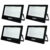 Kit 4 Refletor Iluminação Externa Led 200W Luz Branco Frio 6500K Bivolt 127/220v Easy