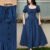 (Trendy) Lovito Vestido elegante com estrutura lisa e botão frontal para mulheres LBL24070