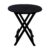 Mesa Redonda Dobrável Em Madeira Maciça 70X70 Preto Ideal Para Bares E Restaurantes