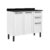 Balcão para Cozinha com 3 Portas e 2 Gavetas Itatiaia Florença de Aço 105cm Branco