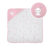 Toalha De Banho Bebê Bublim Com Capuz  Forrada 68cmX68cm Rosa