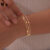 Pulseira De Corrente De Cobra Redonda Em Camadas Multicamadas Vnox , Ligação De Aço Inoxidável Dourado Para Mulheres E M