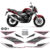 Adesivos Yamaha Fazer 250 2017 2018 Moto Vinho + Emblemas