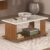 Mesa de Centro Mila Frisada Cinamomo/Off White – Artely Móveis