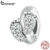 Bameor 925 Prata Esterlina Contas Pés Design Charme DIY Para Pulseira Jóias Presentes Mulher BSC688