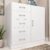Cômoda para Quarto 1 Porta 5 Gavetas Miami Branco