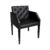 Poltrona Costura Capitonê Sala Espera Escritório – Preto – Cor: Preto