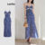 Lovito Vestido Casual Ditsy Floral Contraste Fita Drapeada Vestido Para Mulheres L114AD411