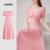 Lovito Vestido Casual Feminino Liso Plissado Drapeado Vestido De Verão/primavera L132AD1039