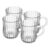 4 Canecas Wolff Classic de Vidro 210ml