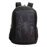 Mochila Homem Aranha Preta E Vermelha Bolsos Laterais E Puxadores Personalizados