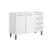 Balcão de Cozinha Evidence 7026 c/ 2 Portas e 4 Gavetas s/ Tampo 120cm Branco – Bertolini