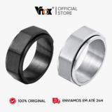Anel Octogonal De Aço Inoxidável Da Moda Vnox , Minimalista , Alívio De Ansiedade , Descompressão , Giratório Neutro , C