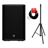 Kit Caixa De Som Zlx 12 + Suporte Cxm E Cabo P10 10 Metros