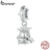 Bamoer 925 Sterling Sliver Charm Rose Beads Design Simples DIY Para Pulseira Mulheres SCX142