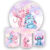 Kit Painel Redondo em tecido sublimado 1,5 + 3 Capas de Cilindros LILO STITCH