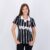 Polo Corinthians Kalunga Retrô Feminina Preta e Branca