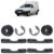 Kit Deslize Calço Reparo Banco Fiorino 1985 1986 1987 1988 1989 1990 1991 1992 1993 1994 1995 1996 1997 2013 8 Peças