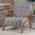 Poltrona Cecilia Mel/Linho Inox – Viero Móveis