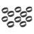 Kit com 10 Arruela Calco Nylon Polimero Aheadset 10Mm Preto