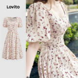 Lovito Vestido Boho Com Estampa Floral Ditsy Vestido De Verão/primavera Para Mulheres L128ED938