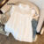 Lovito Blusa Casual Com Costura Em Tecido Liso E Acabamento Em Alface Para Mulheres LNE40563 (Multicolorido)