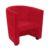 Poltrona Malta Recepção Tecido Suede – Vermelho – Cor: Vermelho
