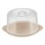 Porta Bolo Plástica Redonda com Tampa  Cappuccino 24,4cm Casar Sanremo