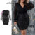 Lovito Vestido Curvo Plus Size Elegante Vestido De Bolinhas Com Glitter Para Mulheres LBL13300