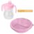 Kit Prato 450ml e Copo Infantil 310ml Rosa Baby Sanremo