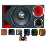 CAIXA TRIO DUTO TRIÂNGULO COLORIDO ALTO FALANTE TRITON TR620 CORNETA 1425