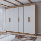 Guarda-Roupa Casal Aurora 6 Portas 2 Gavetas